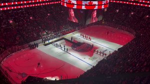 USA fans countered with a smattering of boos for the Canadian national anthem ahead of the 4 Nations Face-Off final