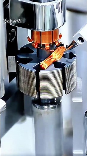 Inside an Automatic Motor Winding Machine #motorwinding #electricmotor #manufacturing