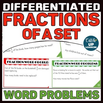 Fractions of a Set Group Amount Collection Word Problems RTI Math Groups
