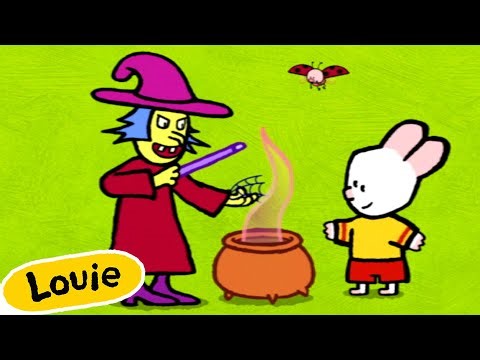 Louie, Draw Me A Witch 🎨 ✐ Halloween Drawing Videos For Kids ✐ | Cartoons for Kids