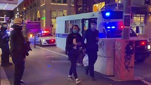 #WATCH: Protesters against the curfew in Montreal were out for the third night in a row Tuesday. There is currently a heavy police presence downtown. More at 11pm! | CityNews Montreal