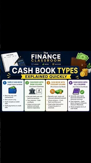 Cash Book Types Explained Quickly | Class 11 Accountancy