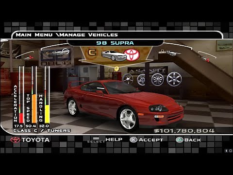 Midnight Club 3 Customization Toyota Supra 1998