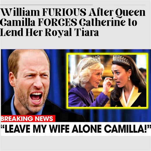 Prince William was reportedly furious after Queen Camilla forced Princess Catherine to lend her one of the most prized royal tiaras, a personal wedding gift from Queen Elizabeth II. The demand, made during a private encounter while William was away on a tour, ignited deep tension within Buckingham Palace. The tiara in question, known as the Sapphire Tiara, was not just valuable jewelry but a symbol of personal legacy and connection to the late Queen Elizabeth II. Catherine was initially reluctan