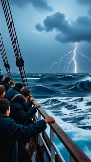 Waves rose in the sea like a storm and tsunami.#shorts #tsunami #cartoon