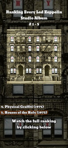 Ranking Every Led Zeppelin Studio Album - Part 2 (1-5) FINAL