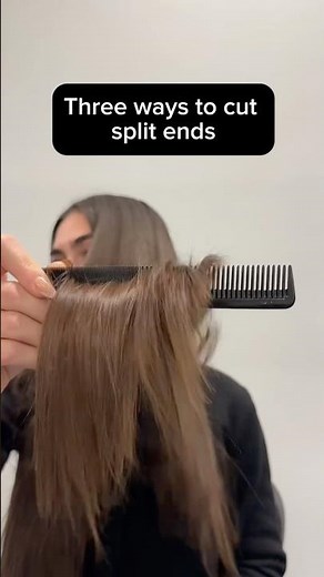 3 ways to trim split ends #haircut #hairhealth #hairtransformation #splitendsremedy