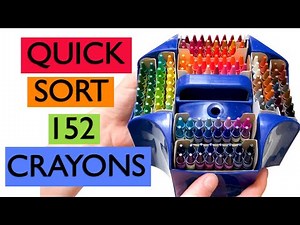 Quick 152 Crayons Color Order! Sort all the Crayola Crayons from the 152 Count Box