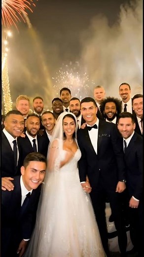 Ronaldo & Georgina Wedding Party With Football Legends | Messi, Zlatan, Neymar, Mbappe | Fireworks