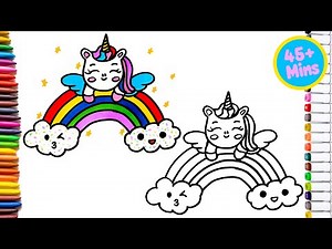 How to Draw RAINBOW UNICORN 🌈🦄🦄🌈 | Step by Step | Easy drawing for kids🌈🌈