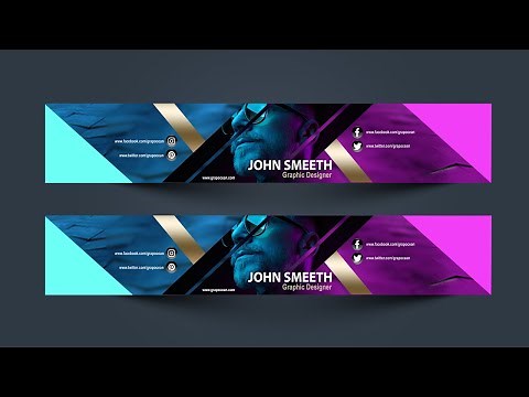How To make a YouTube Channel Art Banner - Photoshop Cc
