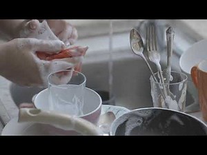 Washing Dishes/Scrubbing Sound Ambience 💧 ~ 1 Hour Background ASMR