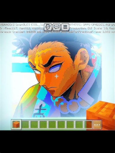 demon slayer gyomei image in minecraft 😎 #shorts