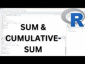 R Tutorial: Introduction to Sum and Cumulative Sum