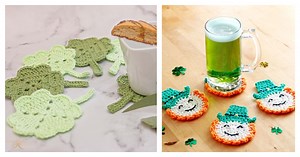 9 St. Patrick’s Day Coasters Free Crochet Pattern
