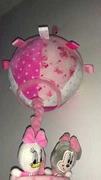 Brahms Lullaby Baby Disney Music Toy - Daisy Duck & Minnie Mouse in Pink Hot Air Balloon