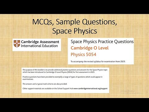 Space Physics, Practice Questions, MCQs, Cambridge O Level, Physics 5054