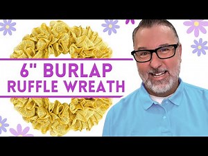 6" Yellow Burlap Ruffle Wreath DIY - Pull Thru Method - #wreath ‪@DavesWreaths‬