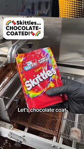 🌈🍫Let’s chocolate coat… SKITTLES?!🍫🌈 #reels #viral #satisfying #asmr #explorepage #candies #funny #chocolate | Poppin Candy