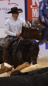 1.5K views · 617 reactions | 2️⃣1️⃣8️⃣ Kenny and Blue Origin, owned by Crown Ranch LP, weren’t afraid of a late draw in the first set of Open Semi-Finals! #kennyplattcuttinghorses #rhfeeds #haychix #mvp #ncha #classicequine #jwbrookscustomhats #kenzingtonmedia | Kenny Platt Cutting Horses | Facebook