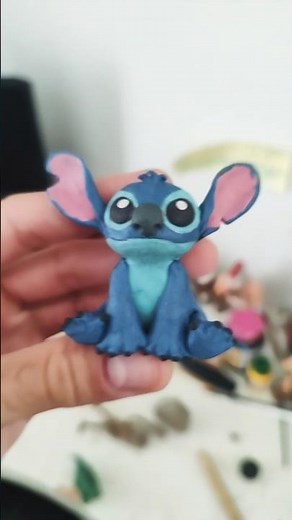 I made Lilo and Stitch's Stitch with modeling clay! #dough #stich #lilostitch