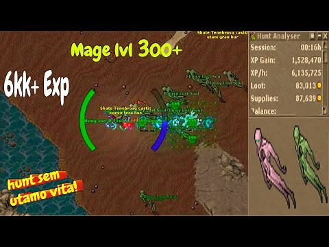 TIBIA HUNT LVL 300+ ED e MS lOST SOUL - 6KK EXP - DEPOIS DO UPDATE