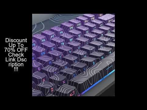 Purple Topographic Side Print Shine Through Keycap 130 Key Cherry Profile Double Shot Dye Sub PBT Ke