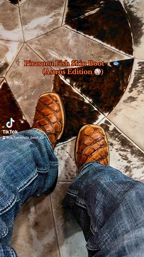 1.8K views · 36 reactions | Custom Pirarucu Fish Skin Boots (Astros edition) ⚾️ . Many more Styles & Colors available ‼️Please call or stop by for further details. Nationwide Shipping Available La Hacienda Boot Co.2429 Telephone Rd Houston, Texas 77023 ☎️ 713-514-9939/346-510-8311#lahaciendabootco #custommade #handmade #boot #botas #gift | La Hacienda Boot Co. | Facebook