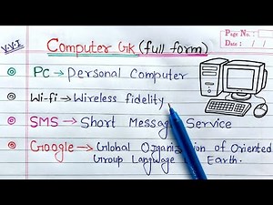 50+ Computer GK full form in hindi | Computer related Full Forms
