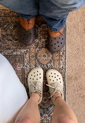 The cognac color is 🤩 #crocs #crocsboatshoes #boatshoes #tiktokshopcreatorpicks