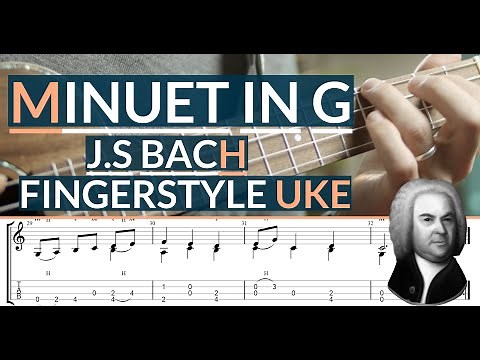 Minuet in G - JS Bach | Ukulele Fingerstyle TAB || Grade 3