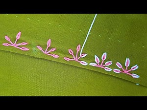 New & Trendy Border Lace Hand Embroidery Sewing Tutorial!