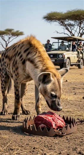 Will the hyena dodge the trap and get the ultimate wild escape #wildlife #nature #animal