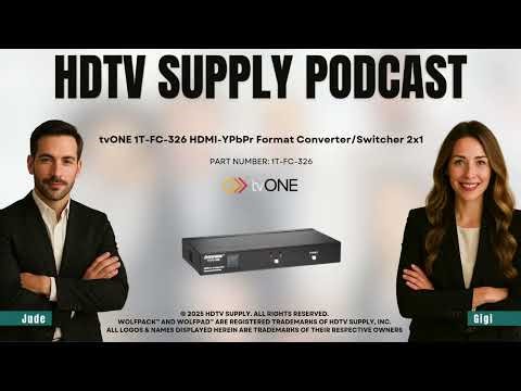 tvONE 1T-FC-326 HDMI-YPbPr Format Converter/Switcher 2x1