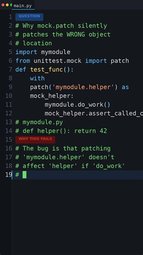 Your Python Is Too Slow: Why mock.patch silently patches the WRONG object location