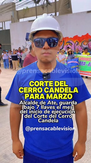 Corte del Cerro Candela en marzo de 2025