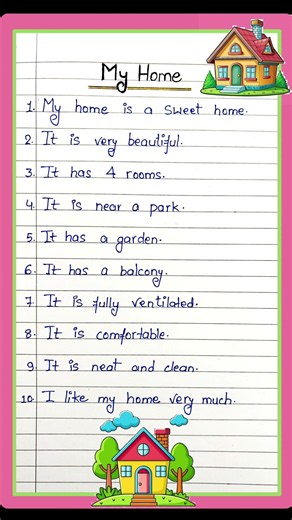 10 Lines On My Home / Essay On My Home |10 Lines Essay On My Home/My Home Essay / My Home 10 Lines l