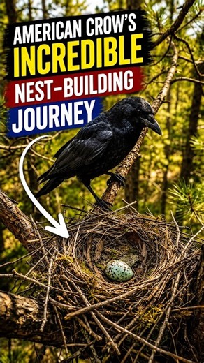 AMERICAN CROW’S INCREDIBLE NEST-BUILDING JOURNEY.