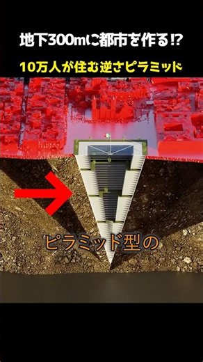 A city built 300 meters underground!? An inverted pyramid for 100,000 people.