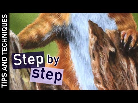 How to paint fur in acrylics | Step by step tutorial