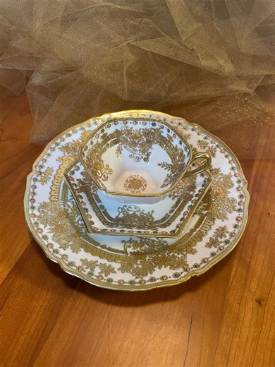 Noritake Nippon RS Hexagonal Teacup and Saucer With Round Scalloped 8.5 " Plate - Etsy