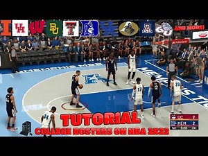 NCAA 2022 College Rosters, Uniforms, & Arenas on NBA 2K22 for PC Tutorial