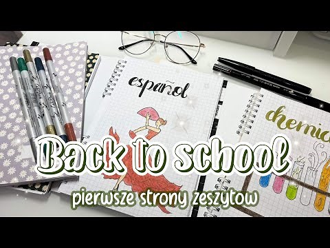 PIERWSZE STRONY ZESZYTÓW, POMYSŁY NA STRONY TYTUŁOWE📒 BACK TO SCHOOL 2022