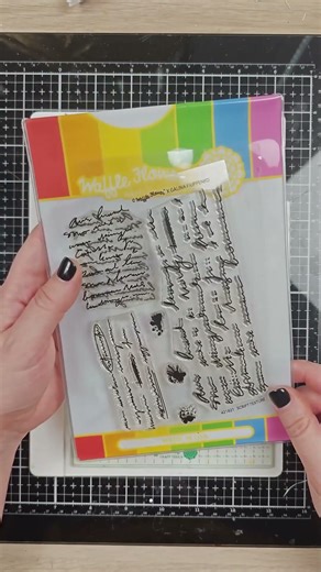 Postage Collage Tropical Flowers Stencil - WFC August Release 2025 #waffleflowercrafts