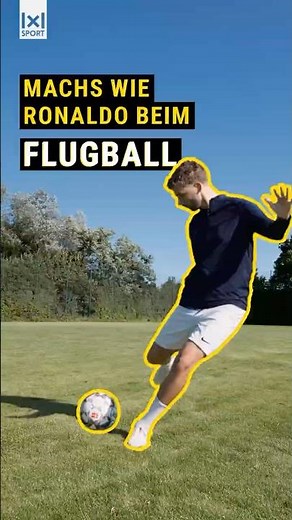 Flying ball in football: How to use the passing technique with Ronaldo's run-up ⚽️ #footballtraining
