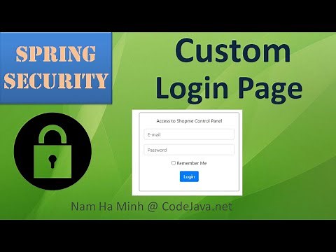 Spring Security Custom Login Page with Thymeleaf, HTML 5 and Bootstrap 4