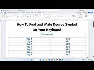How To Find and Write Degree Symbol On Your Keyboard