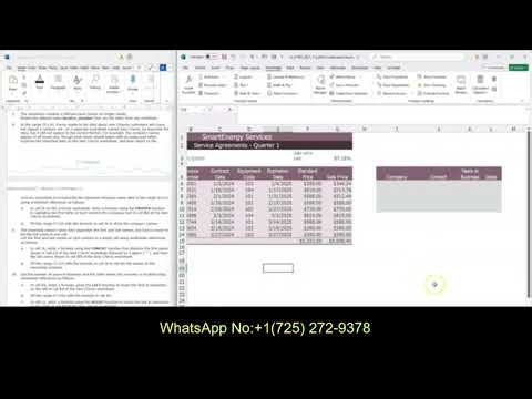 Illustrated Excel 2019 Module 11 SAM Project 1a SmartEnergy Services (Update 2025) |