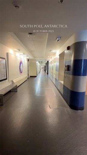 Zane Ziebell on Instagram: "The first/base floor of the South Pole Station was always my favorite. In this video I filmed a normal walk from Destination Zulu, a primary exit, to the front entrance. The green house, mail room, store, laundry, berthing halls and rooms, arts and crafts room, storage, community spaces, the library, and the gym are some of the places located on the first floor. #southpole #antarctica #foryou #antarctic #adventure"