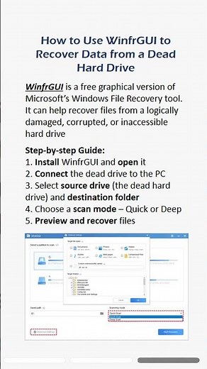 Dead hard drive? Recover your files with this free Microsoft tool. #filerecovery #harddrive